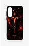 Samsung A37 Compatible Silicone Case with Aries Zodiac-Themed Design. - 2