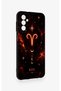 Samsung M13 Compatible Silicone Case with a Zodiac Sign of Aries Design. - 3