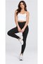 Women's Black High Comfortlux Leggings with Elastic Cuffs at the Ankle. - 2