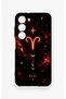 Samsung S23 Compatible Silicone Case with Aries Zodiac-Themed Design. - 2
