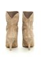 Genuine Suede Leather, Thin Heel, Mink Fur Women's Boots - Zb520 - 4