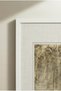1 Piece of Beige-Themed Vintage Painting with a White Wooden Frame and Textured Surface. - 4