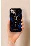 iPhone 14 Plus/15 Plus Compatible Silicone Case with a Gemini-Themed Pattern.