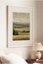 1 Piece of Vintage Painting with a White Wooden Frame, Featuring an Autumnal Serenity Theme.