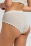 Egyptian Women's Modal & Cotton Hera Briefs with Hidden Elastic Waistband, Set of Three, Ecru. - 4