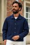 Men's Textured Seasonal Jacket with Buttoned Collar