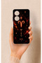 Oppo A60 Compatible Silicone Case with a Zodiac Sign of Aries Design.