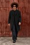 Men's Classic Collar Button-Down Winter Cashmere Black Coat. - 3