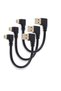 كابل USB إلى Micro USB بطول 6 بوصات، كابل USB قصير بزاوية قائمة 90 درجة، كابل شحن سريع