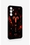 Samsung A24 Compatible Silicone Case with a Zodiac Sign (Aries) Design. - 3