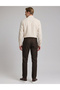 Dark Brown Slim Tailored Fit Canvas Pants 50331211-Vr084 - 3