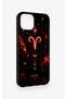 iPhone 14 Compatible Silicone Case with a Zodiac Sign of Aries Design. - 3
