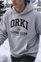 Alpine Club Mountain-Themed Printed Heather Grey Unisex Oversized Hoodie. - 2