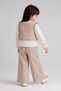 Sweetme Girls' Embroidered 3-Piece Set, Beige. - 2