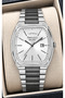 Elegant Box, with Calendar, Silver-Gray Steel Strap, White Dial, Men's Wristwatch + Bracelet. - 2