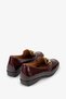Akser Women's Genuine Leather Casual Shoes - Burgundy Crocodile Pattern - 5