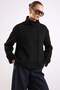 High Collar Oversize Short Coat Black 3203 - 6