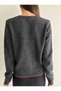 Buttoned, Piped, Soft Wool Cardigan - 3