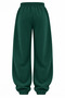 Petrol Green Elastic-Waist Jogger Pants with Pockets - 2