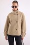 Oversized Short Coat with Mock Neck TAŞ 3203 - 2