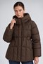 Thick Collar Goose down Coat Dark Brown