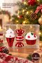 Set of 3 New Year's Christmas Tree Ornaments – Christmas Decorations Featuring Candy and Cupcake Figures, Christmas Ornament, Holiday Tree Decoration