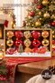 60 Christmas Tree Ornaments – Red and Gold with Glittery and Embossed Patterns, Christmas Decorations, Christmas Ornaments, Tree Baubles