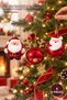 Set of 6 Santa Claus Christmas Tree Ornaments – 20 x 11 cm, Hanging Decorations, Indoor Tree Ornaments, Christmas Ornaments