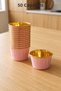 Muffin Cupcake Liners, Gold Foil Cupcake Liners, Curved-Edge Cupcake Liners, 50 Count - 2