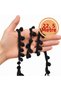 Black Ribbon Pom-Pom, 22.5 Meters, 1.1 cm, for Edge Embellishment, Decoration, Sewing, and Hobbies
