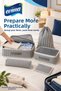 6-Piece Luggage Organizer Travel Bag and Pouch Set – Gray Striped - 4