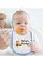 BK Kids Blue Baby Bib with "Daddy's Honey" Design - 2