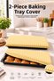 Red Gingham Elastic Oven Tray Cover, Dust and Dirt-Protective Tray Cover—Set of 2