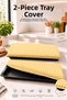 Red Gingham Elastic Oven Tray Cover, Dust and Dirt-Protective Tray Cover—Set of 2 - 2
