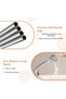 5-Piece Extra Long Stainless Steel Straw Set – Curved and Straight Straws, with Cleaning Brush, Compatible with 40 Oz/1200 ml Thermos, Metal Straw - 3