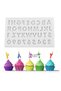 Silicone fondant mold, letter and number mold, jelly bean and rock candy mold - 2