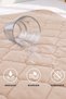 Quilted, Waterproof, Washable Patient Mattress Protector | Beige - 3