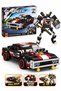 356-Piece Transformable Robot Race Car Building Set with 2-in-1 Snap-and-Release Building Blocks