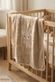 Jacquard Cute Gazelle Plush Baby Blanket, 80x100 cm, Swaddle and Stroller Blanket with Embossed Design