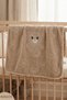 Cute Jacquard Bear Plush Baby Blanket, 80x100 cm, Swaddle and Stroller Blanket with Embossed Design