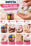 4-Compartment Contactless Dispensing Mini Pill and Vitamin Storage Box with Carrying String - 3