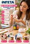 4-Compartment Contactless Dispensing Mini Pill and Vitamin Storage Box with Carrying String - 4