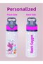 Pink Water Bottle with Metal Straw - 600 ml. - 010