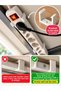 3-Outlet Socket Mounting and Holder Kit – 1 Pair - Plastic - Extension Cord Holder - SOCKET NOT INCLUDED