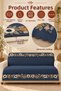 Multipurpose Modern Bohemian Velvet Non-Slip Foam-Padded Sofa Cover, Sofa Cover Set 3,1,1 - 3