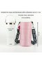 Pink Satin Water Bottle and Thermal Thermos Cover with Fiber Lining - 2