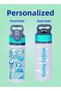 Blue Water Bottle with Metal Straw - 600 ml. - 009