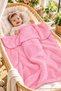 Soft Baby Blanket with Herding Stitch—Welsoft Fleece Plush Baby Blanket, 100% Made in Turkey