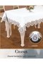 160x260 cm Chanel Gardenia Modal Cream-Cream Tablecloth, Elegant Decorative BX - 4