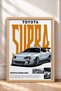 Silver Japanese Sports Car Poster with Orange Text in a Frame—Car Poster and Wall Decor OTO040 - 3